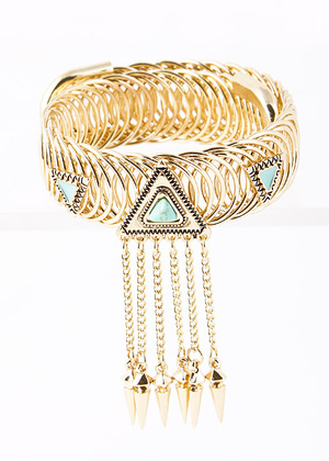 Triangle Stone Detailed Arm Bracelet 5FAE8